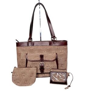 DOONEY & BOURKE BAG SET BROWN TAN